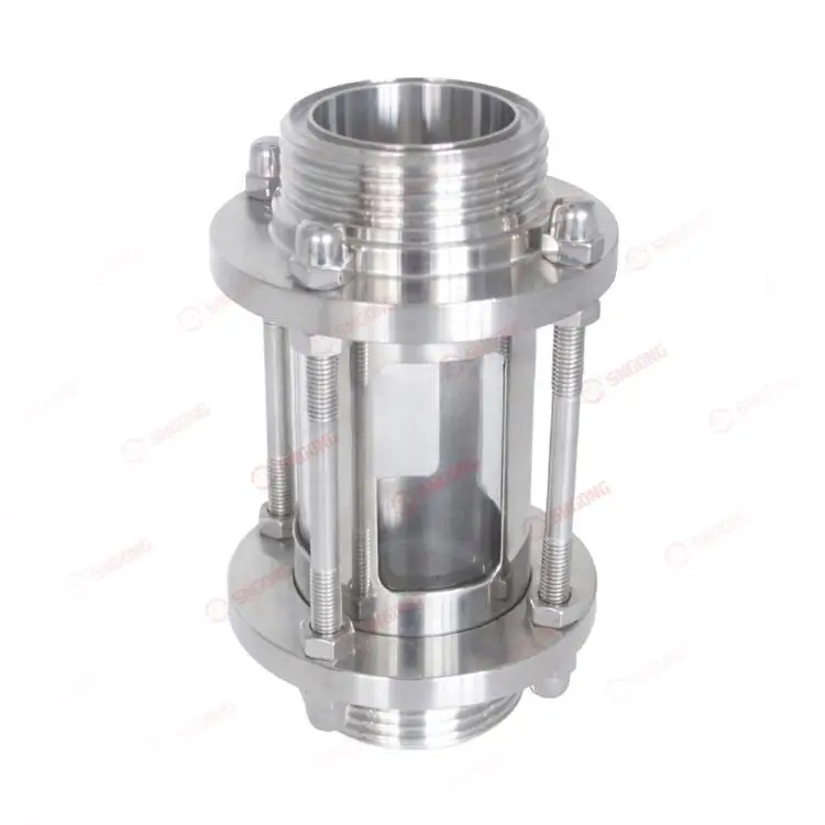 Union pipe sight glass sight tube