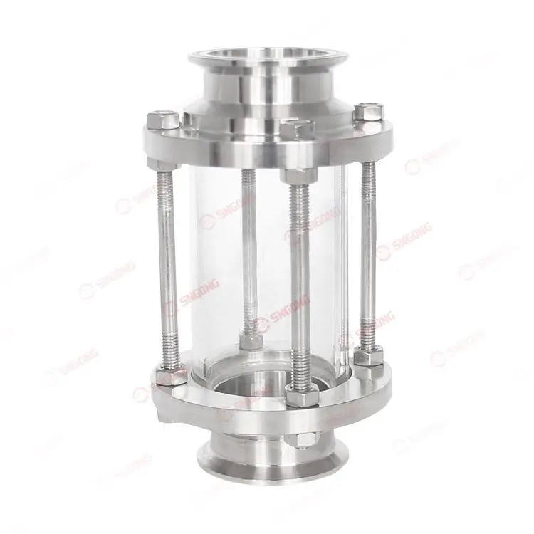 Quick-install pipe sight glass sight mirror