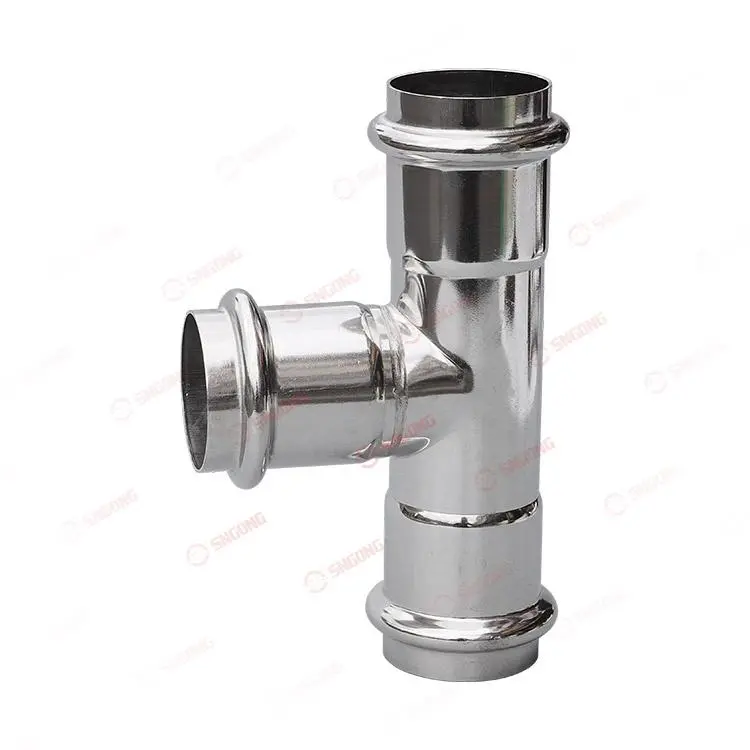 Equal-diameter three-way fitting